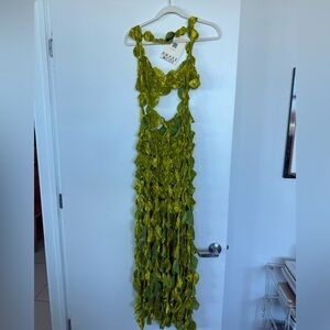 Citron Velvet Circle Dress